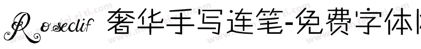 Roseclif 奢华手写连笔字体转换